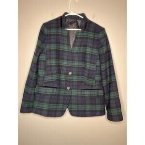 Talbots Blue and Green Plaid Jacket